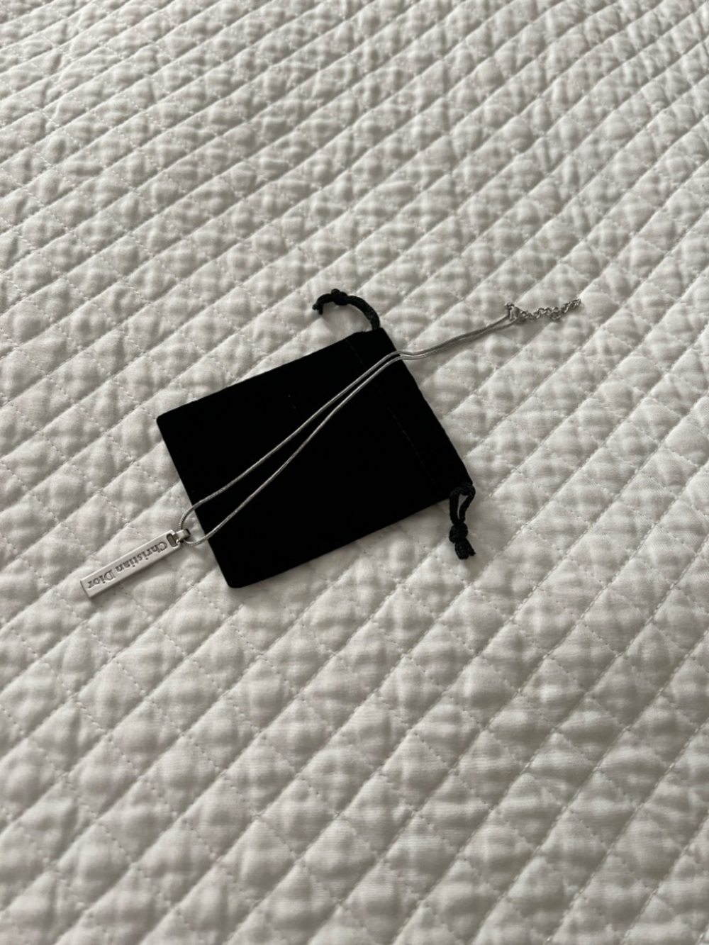 Sterling Silver Bar Pendant Necklace - Silver